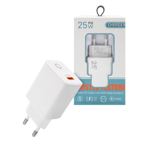 Încărcător USB Type-C 25W Power Delivery Alb pentru iPhone Samsung Xiaomi [2]