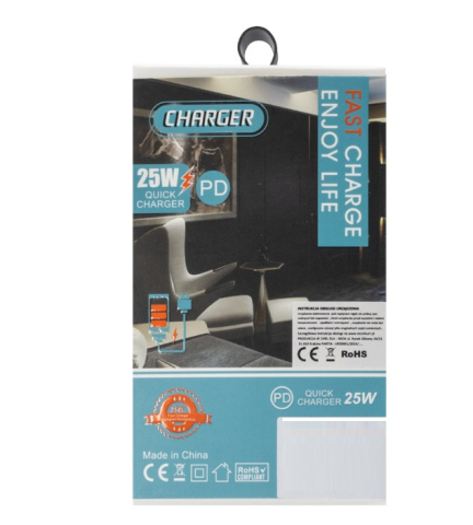 Încărcător USB Type-C 25W Power Delivery Alb pentru iPhone Samsung Xiaomi [1]