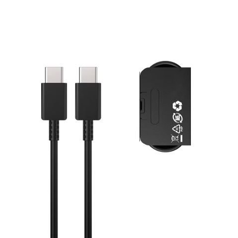 Încărcător USB-C 65W Power Delivery cu cablu USB Type-C la Type-C 5A 1m Negru pentru laptop și telefon [1]