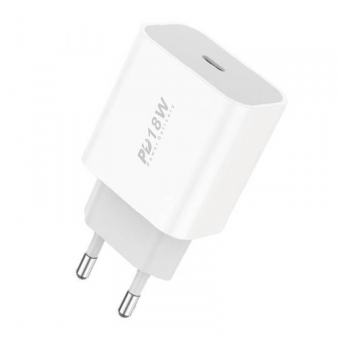 Samsung incarcatoare - Incarcator usb type c 18W alb, Fara cablu/ adaptor usb c, Compatibil iPhone 15 / 16 / Samsung