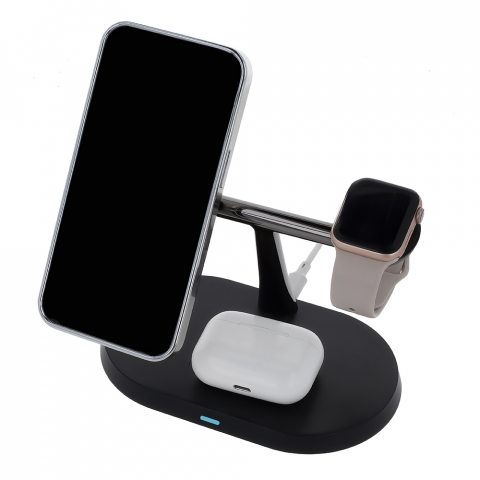 Usb Type-C - Incarcator Wireless iPhone MagSafe Statie incarcare ,Maxlife MXWC-03 3in1
