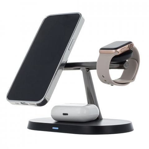 Incarcator Wireless iPhone MagSafe Statie incarcare ,Maxlife MXWC-03 3in1 [2]