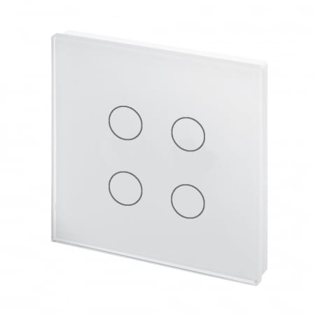 Smart Home - Intrerupator cu touch + Wifi + RF  Aplicatie pe telefon 4 Butoane ALB