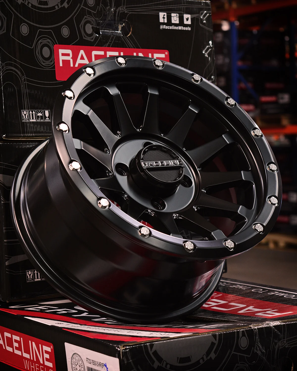 Jantă Polaris Raceline Trophy 14x7 R14 4x156 +38mm Neagră ATV UTV [1]