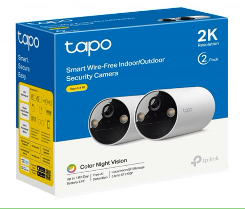 HOME - Kit 2 Camere Supraveghere TAPO C410 SMART WIRE-FREE SECURITYCAMERA