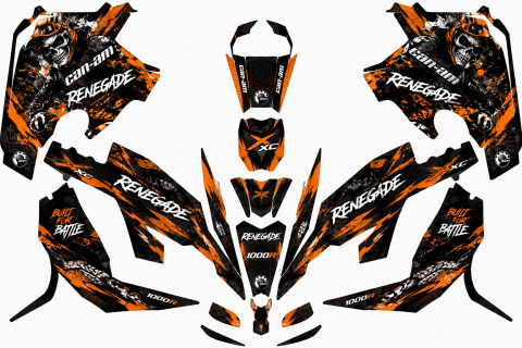 Kit Colant ATV Can-Am Renegade 1000R Laminat Predecupat Albastru Negru [2]