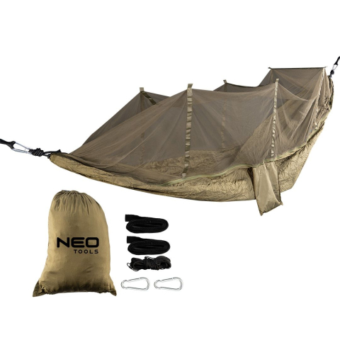 Kit Hamac cu Plasă Anti-Insecte 330x140 cm, 200 kg, Nylon 210T | Moka GSM [8]