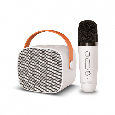 Kit Karaoke Maxlife Bluetooth karaoke speaker MXKS-100 white [1]