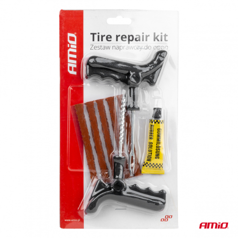 Kit profesional vulcanizare anvelope tubeless la rece cu snur si adeziv / Kit Pana [1]