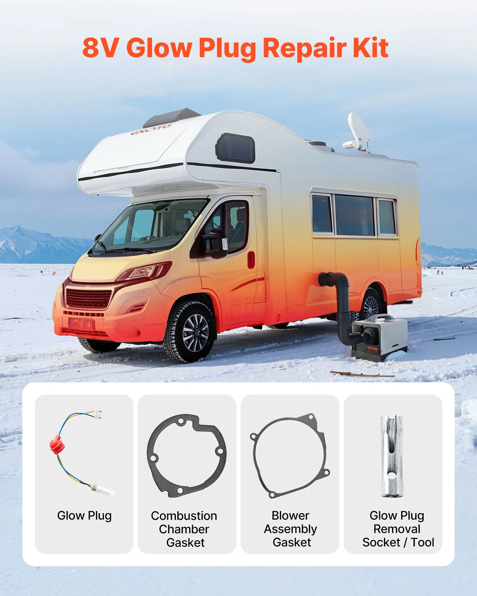 Kit reparatie incalzitor diesel 5kW 8kW bujie incandescenta 8V [1]