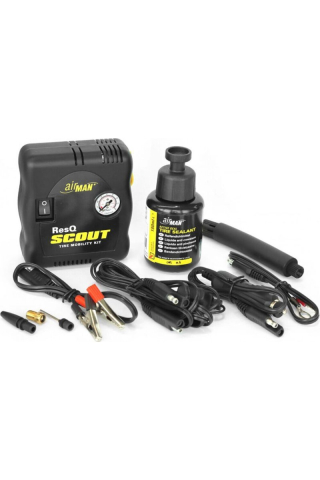 Compresor atv auto - Kit Antipană Moto ATV AirMan ResQ Scout cu Compresor 12V și Soluție Etanșare 100ml