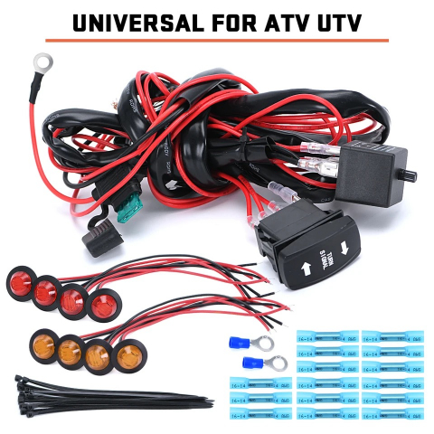 Kit semnalizare universal, atv , ssv, cana am, polaris, segway, cf moto, Sistem semnalizare, buton [1]