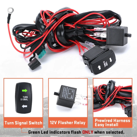 Kit semnalizare universal, atv , ssv, cana am, polaris, segway, cf moto, Sistem semnalizare, buton [2]