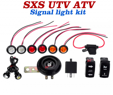 Kit semnalizare universal cu claxon , atv , ssv, canam, polaris, segway, cf moto, Sistem semnalizare, buton [1]