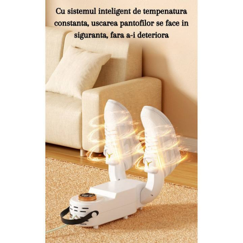 Uscator incaltaminte antibacterian, Electric si Inteligent, Sterilizant, Dezodorizant, Dezumidificator, Timer, Multifunctional si Portabil, Alb [2]