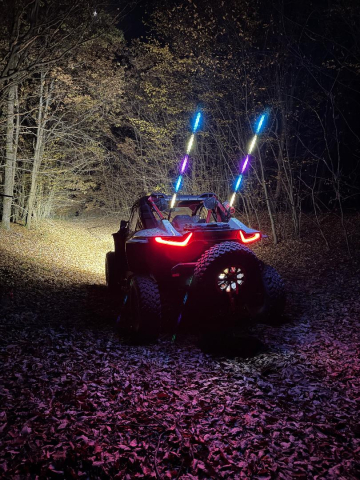 LED Whip Light 2buc  152cm  RGB Antenă spirală Lumină Aplicație de la distanță ATV UTV RZR, canam, cfmoto,polaris [10]