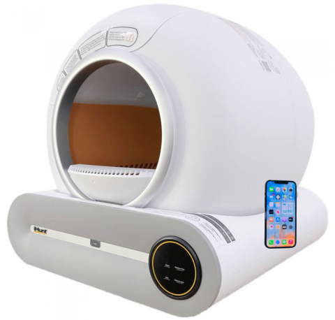 Litiera Pisici - Litieră automată iHunt Smart Cat Litter cu sterilizare UV și auto-curățare