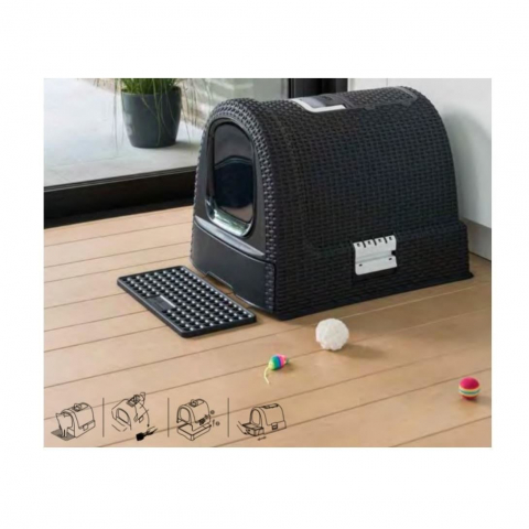 Litiera cu usa batanta, antracit, 51x38x40 cm, Strend Pro Premium [1]