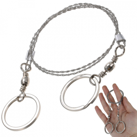 Accesorii supravietuire padure - Fir taiere Ferăstrău de mână cu sârmă de călătorie supraviețuire, snowmobil, offroad