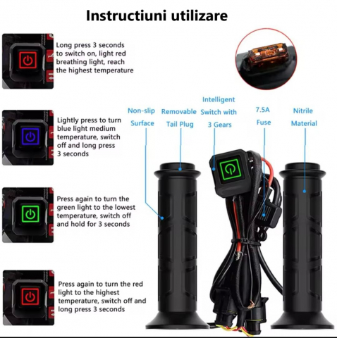 Manere incalzite atv / incalzire manere atv si acceleratie/ manere incalzite bicicleta [2]