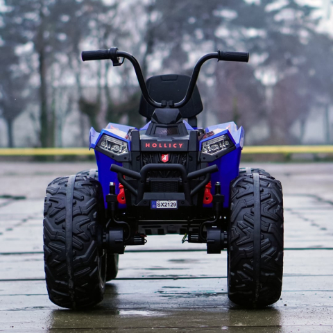 ATV electric MonsterQuad negru 400W 4x4 față copii, blue [5]