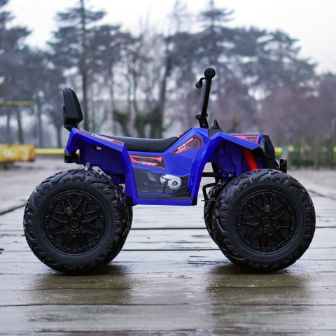 ATV electric MonsterQuad negru 400W 4x4 față copii, blue [3]
