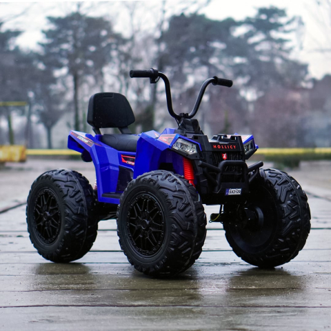 ATV electric MonsterQuad negru 400W 4x4 față copii, blue [4]