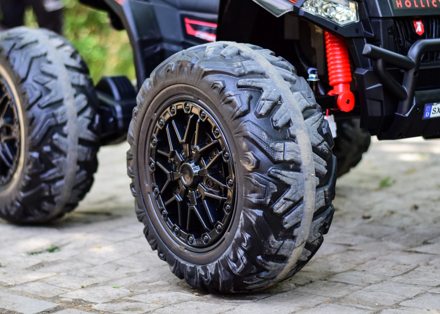 Masina copii ATV electric MonsterQuad 400W, 24V, 14Ah, echipare PREMIUM, Negru , copii [5]