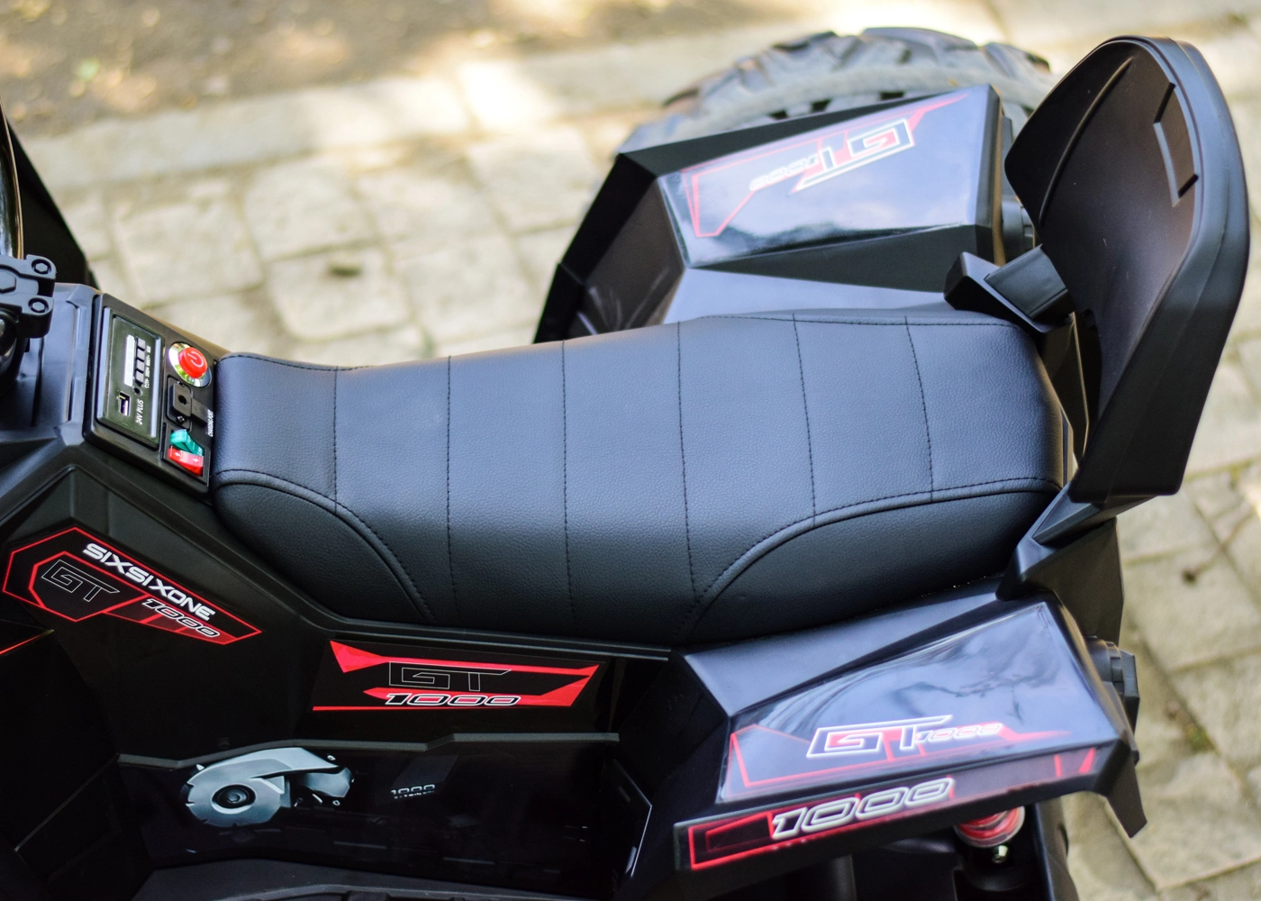 Masina copii ATV electric MonsterQuad 400W, 24V, 14Ah, echipare PREMIUM, Negru , copii [6]
