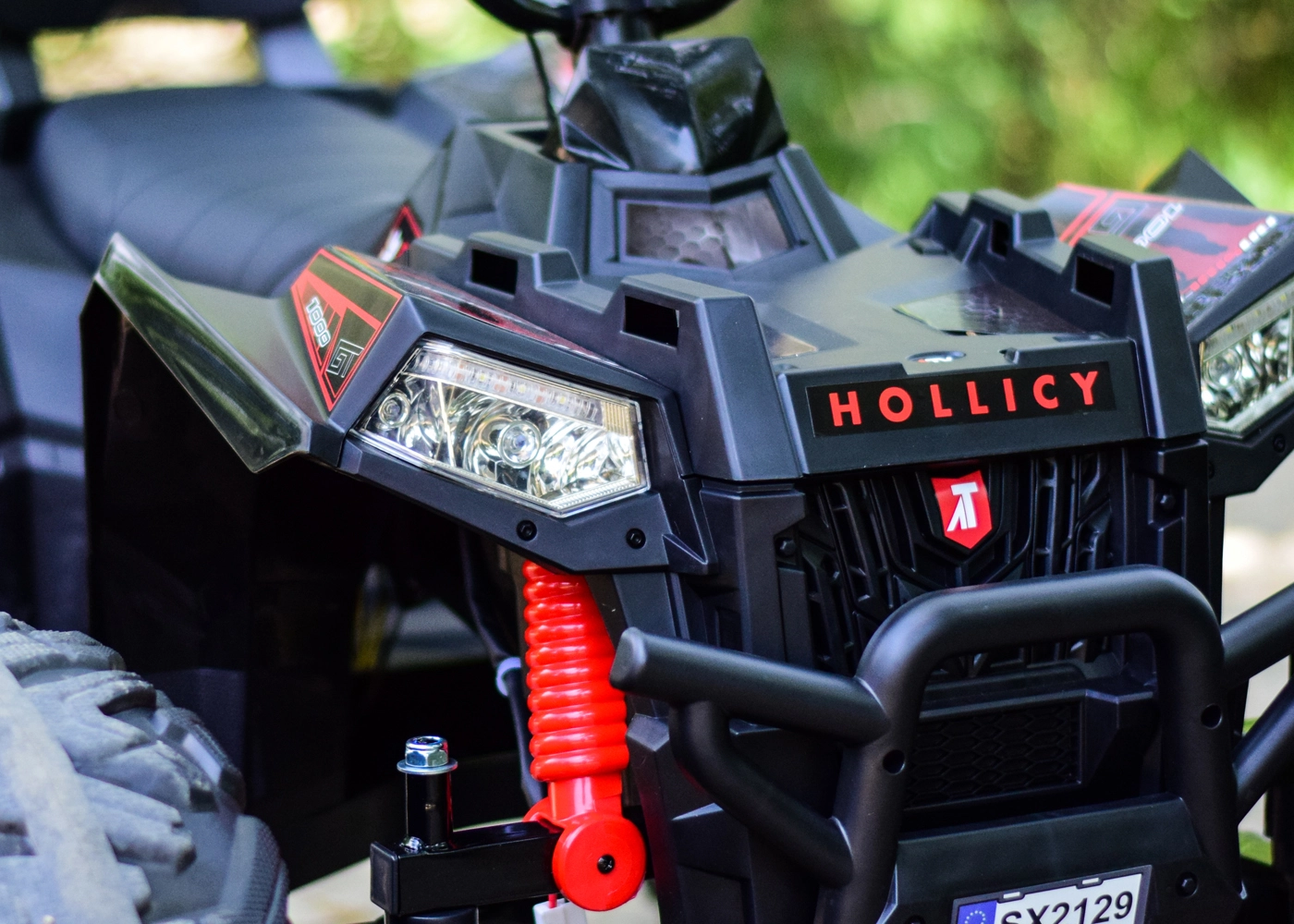 Masina copii ATV electric MonsterQuad 400W, 24V, 14Ah, echipare PREMIUM, Negru , copii [8]