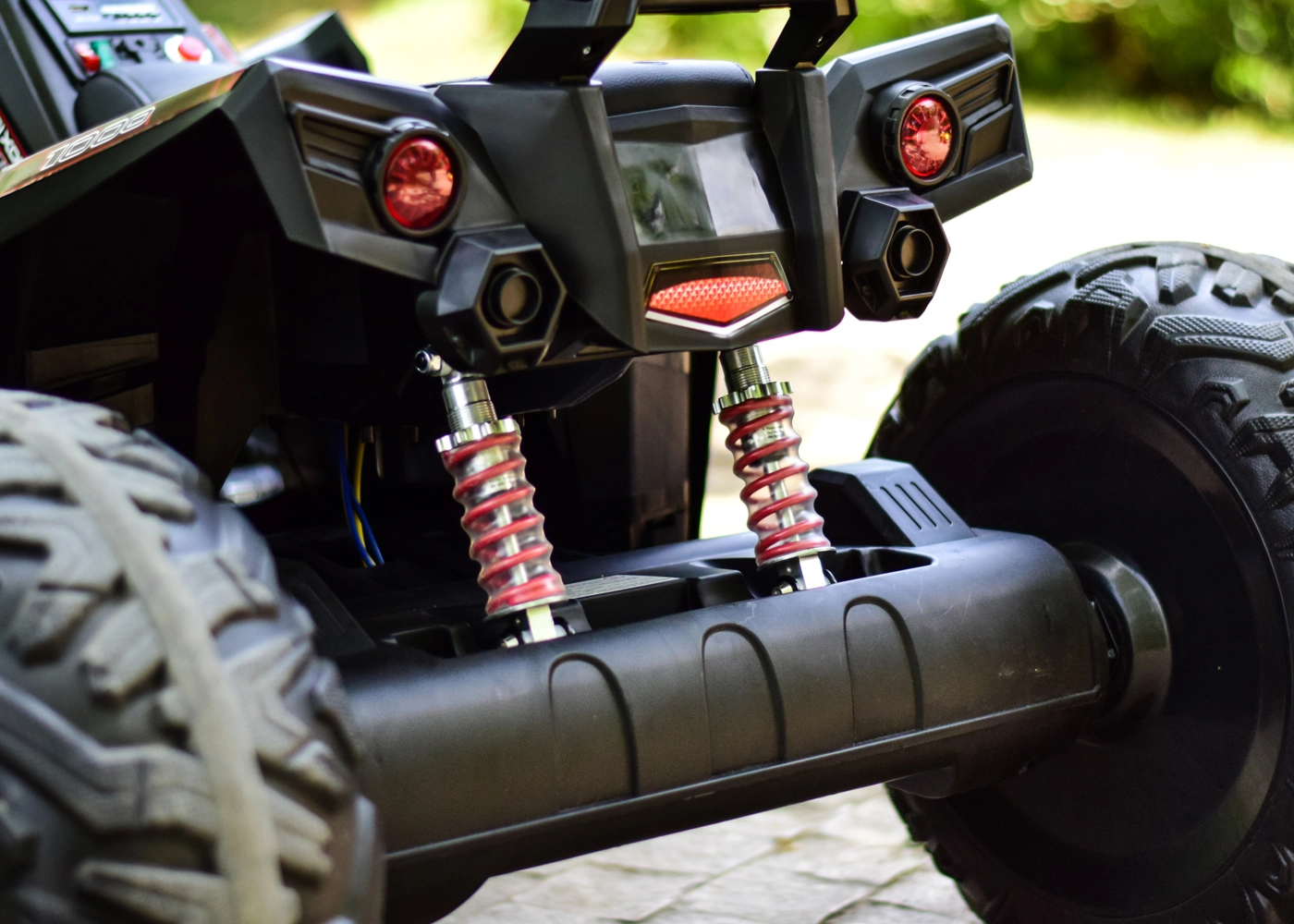 Masina copii ATV electric MonsterQuad 400W, 24V, 14Ah, echipare PREMIUM, Negru , copii [7]