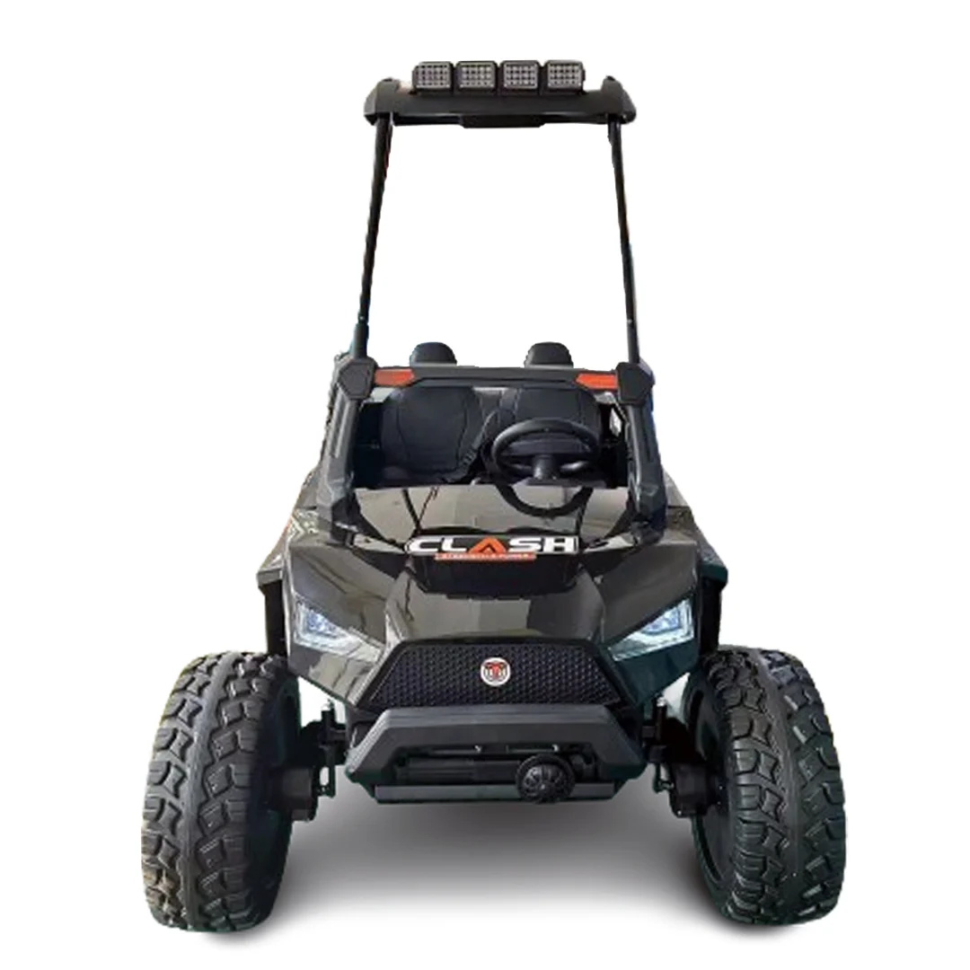 Pentru copii - Masina copii UTV electric Buggy XXL, pentru 4 copii, 400W, 24V, 14Ah, echipare premium cu plafon, negru, copii