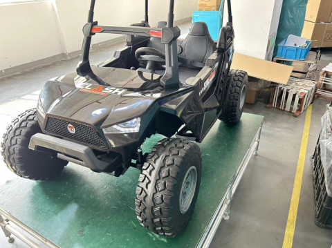 Masina copii UTV electric Buggy XXL, pentru 4 copii, 400W, 24V, 14Ah, echipare premium cu plafon, negru, copii [1]