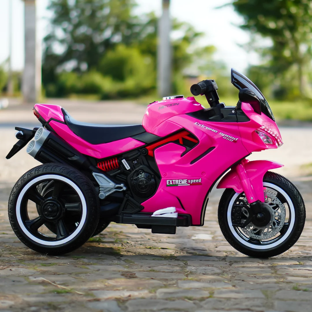 Motocicleta electrica cu 3 roti Super Speed, 12V, roz, pentru copii [2]