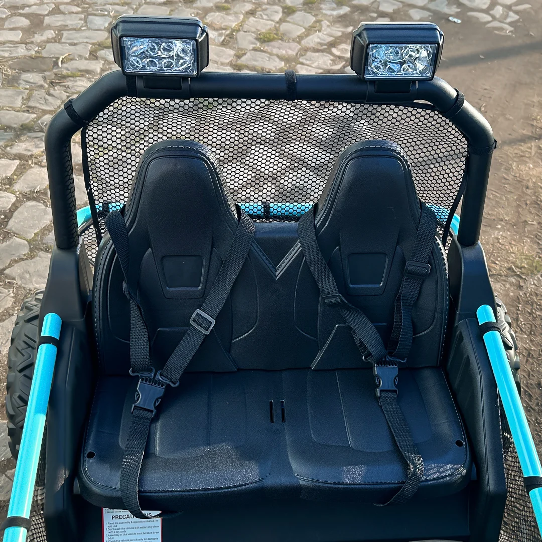 Masina copii UTV electric pentru copii Dune-Buggy, 2 locuri, 200W, 12V, roti MOI, albastru, copii [4]