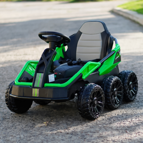 Masina copii UTV electric electric copii, PlanetRider, cu 2 locuri, 6x6, 180W, 24V, premium, verde [5]