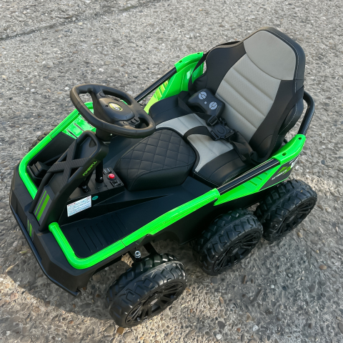 Masina copii UTV electric electric copii, PlanetRider, cu 2 locuri, 6x6, 180W, 24V, premium, verde [1]