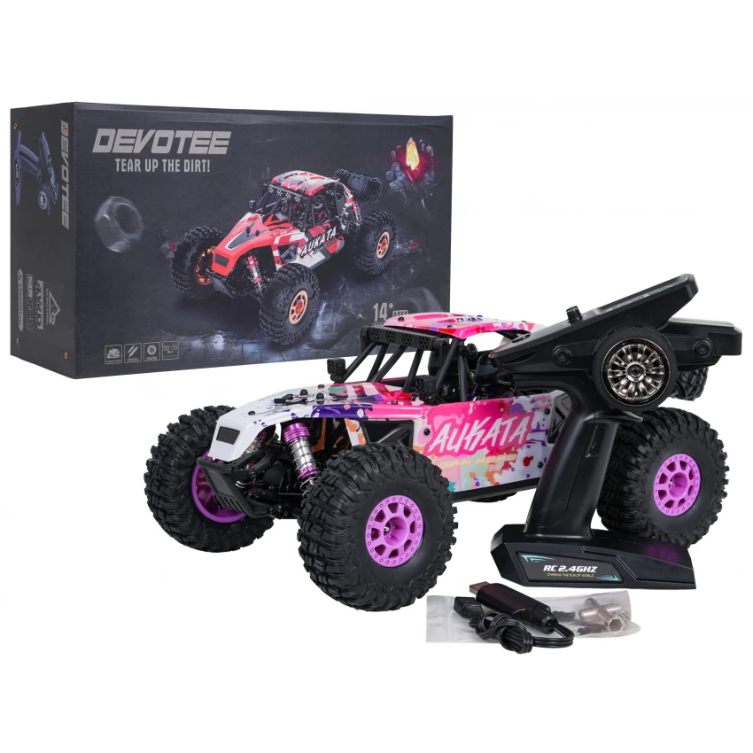 RC Crawler 4x4 ALIKATA 1:12 brushless 50 kmh cu caroserie metalică și suspensii reglabile [4]