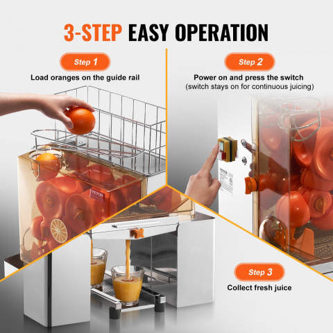 Masina Storcator de portocale , profesionala , horeca, 120w / Aparat de facut fresh de portocale Horeca Inox [4]