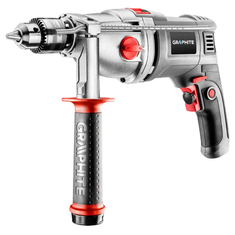 Masina gaurit insurubat / Bormasina - Masina de gaurit cu percutie 1050 W, doua viteze, mandrina cu cheie 13 mm, Ciocan rotopercutor BMC  GRAPHITE