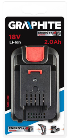 Acumulator 18V Li-Ion Graphite Energy+, 2Ah   GRAPHITE [2]