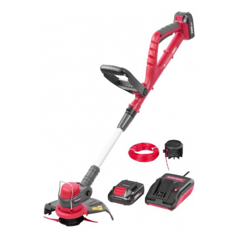 Ingrijire Gazon - Motocoasa, trimmer, pentru tuns iarba, electric, cu acumulator, incarcator 20V Li-ion,telescopic, 24 cm