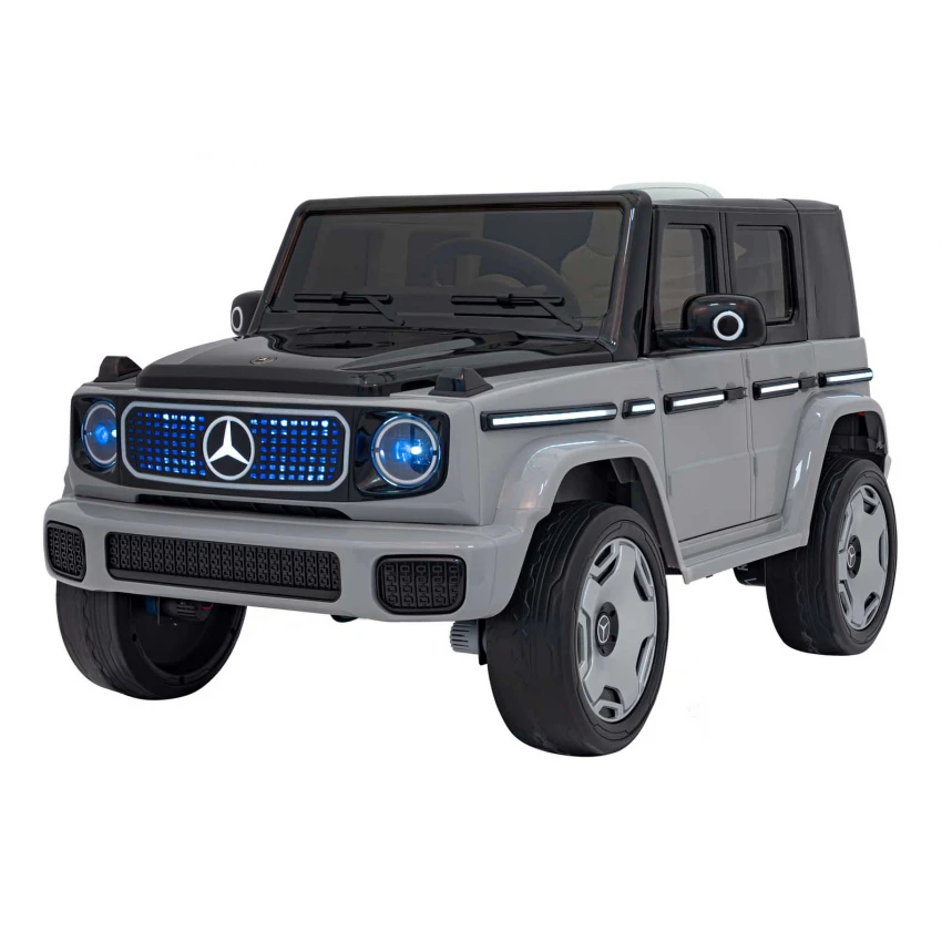 Masinute Electrice pentru Copii - Mercedes EQG electric copii 24V 800W argintiu cu telecomandă și roți EVA