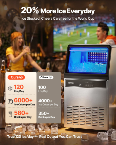 Mașină Profesională Gheață 59Kg 24h Inox cu Autocurățare și Display LED [6]