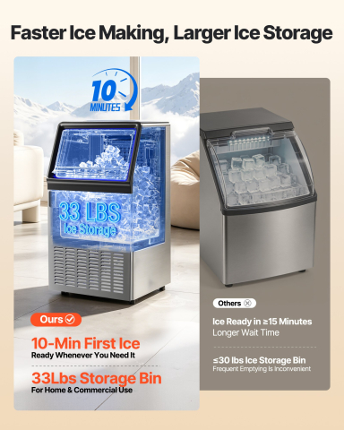 Mașină Profesională Gheață 59Kg 24h Inox cu Autocurățare și Display LED [5]