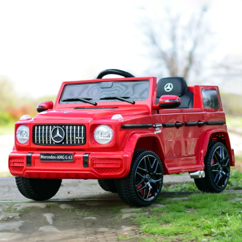 Mașinuță electrică Mercedes G63 AMG Rosie față Premium [4]