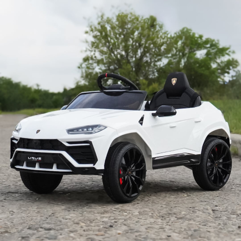 Mașinuță electrică Lamborghini Urus albă față licență oficială [2]