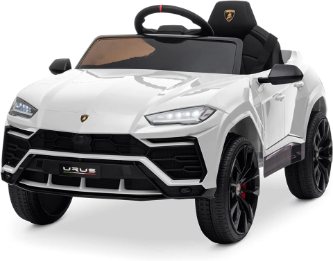 Masinute Electrice pentru Copii - Mașinuță electrică Lamborghini Urus albă față licență oficială