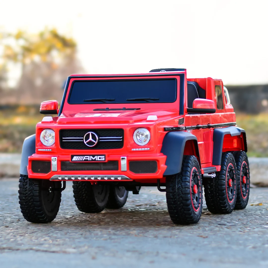 Masinuta electrica Mercedes G63 6x6 210W 12V 10Ah Premium, rosie , ATV COPII, COPII [1]