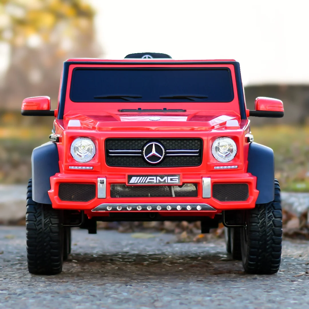 Masinuta electrica Mercedes G63 6x6 210W 12V 10Ah Premium, rosie , ATV COPII, COPII [5]